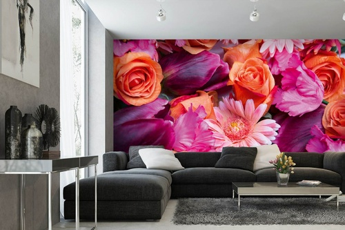 Vlies Fototapete - Schöne Blumen 375 x 250 cm